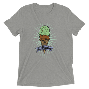 T-Shirt Get Your Free Cone Chocolate & Mint Chocolate Chip Ice Cream Treat