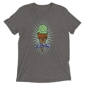 T-Shirt Get Your Free Cone Chocolate & Mint Chocolate Chip Ice Cream Treat