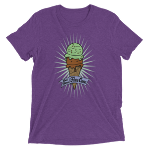 T-Shirt Get Your Free Cone Chocolate & Mint Chocolate Chip Ice Cream Treat