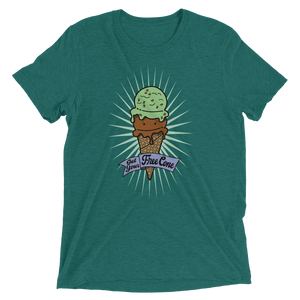 T-Shirt Get Your Free Cone Chocolate & Mint Chocolate Chip Ice Cream Treat