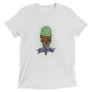 T-Shirt Get Your Free Cone Chocolate & Mint Chocolate Chip Ice Cream Treat